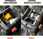Compatible with Center Console Organizer Tray Jeep Wrangler JL/JLU 2018-2022 2023 2024 2025 2026 and Jeep Gladiator JT Truck 2020-2024 2025 2026 Insert Armrest Accessories (Not for JK/JKU)(Blue Trim)