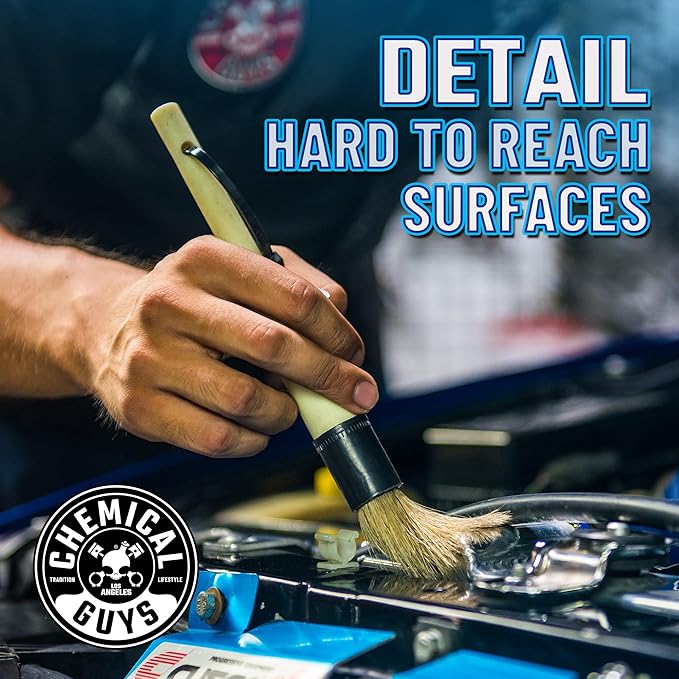 Chemical Guys SPI22016 Total Interior Cleaner and Protectant, 16 fl oz, with Acc_S90 Boar's Hair Detailing Brush, Safe for Cars, Trucks, SUVs, Jeeps, Motorcycles, RVs & More