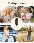 WEESMILE Keychain Wristlet, Stretchy Key Chain for Car Keys with D ring, Cute Scrunchie Wrist Bracelet for Women Men