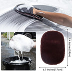 Yours Car Wash Mitt, Ultra-Soft Microfiber Wash Mitt for Car Wash Kit, Scratch-Free & Gentle for Car Detailing and Paint Protection, 2 Pack, Brown