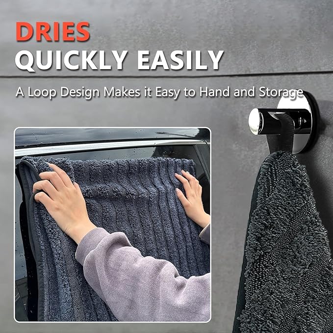 SEAMETAL Microfiber Towels for Cars Drying Towels Car Detailing 35"x 24" Extra Large Ultra Absorbent for Cars and Trucks, Without Streaks, Scratches, or Water Spots (1 Pack Gray)
