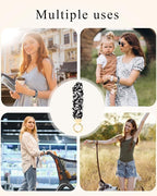 WEESMILE Keychain Wristlet, Stretchy Key Chain for Car Keys with D ring, Cute Scrunchie Wrist Bracelet for Women Men