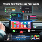 OTTOCAST Mini 2025 Wireless CarPlay & Android Auto 2-in-1 Adapter, Fast Stable Connection, Plug & Play for iPhone & Android Devices
