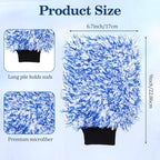 12 Pcs Microfiber Car Wash Mitts, Scratch Free Ultra Absorbent Car Sponge Glove Cleaner Wash Mitts for Cars Wheel Trucks Home Cleaning