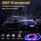 DIBMS 71-inch High-Brightness Car Hood Gap LED Light Strip - Daytime Running Lights Universal Auto Exterior Decor Accessories (Blue)