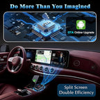 Wireless CarPlay Adapter for iPhone, 3 in 1 AI Box Surpports with OEM Wired to Wireless Apple CarPlay, Android Auto and Streaming Netflix/YouTube/TikTok, Plug and Play, Stable Connection, HDMI Output