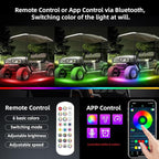 Roykaw Golf Cart LED Strip Lights, Underglow Neon Light Kit Compatible with EZGO/Club Car/Yamaha and Most Brands Golf Carts, Waterproof/LED Decorative Lights/Multi-Dynamic Modes, 12PCS