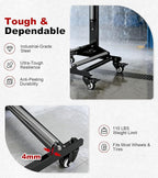 360° Rolling Wheel Detailing Stand with Wheels, Heavy Duty Steel Wheel Cleaning Stand for Tire, Rim Polishing, Ceramic Coating, Car & Motorcycle Wheel Roller Stand
