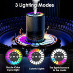 Car Air Freshener, Smart Car Air Freshener, Music-Synced RGB Ambient Lights with Auto On/Off, 150ml, Suitable for Cars, Homes, Offices, Bedrooms (Oceans)