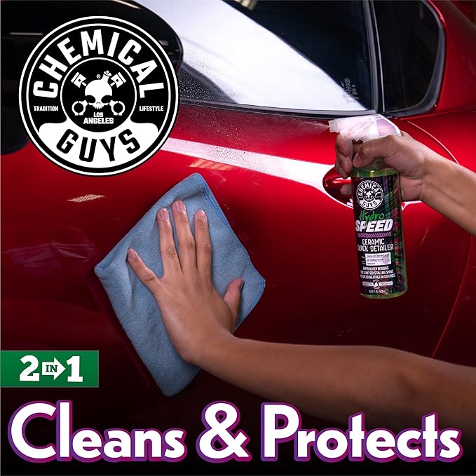 Chemical Guys HydroSpeed Ceramic Quick Detailer Spray - SiO2 Shine Car Detailer Spray for Cars, Trucks, SUVs, Motorcycles and RVs, Boosts Gloss, Hydrophobic Protection and Slickness, 128 oz