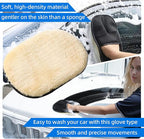 5pack Car Wash Mitt, House Cleaning Glove, Home Dusting Cloth Imitation Wool Gloves 2 pcs Yellow