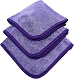 THOR Mister Twister V2: Microfiber Towels for Cars 16x16 in, 600 GSM Korean Made – Plush Twist Loop Design for Streak-Free Glass, Sealant & Waterless Wash – Car Detailing Cloth – 3 Pack, Purple