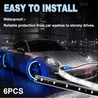 6 PCS 15 LED Strip Underbody Light, 1Ft 12V Waterproof Car Led Interior Exterior Strip Light with 6 Inch Wire, Waterproof Car Underglow Lights Motorcycles Golf Cart Boat Decoration (Blue)