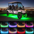 4PCS Golf Cart Underglow LED Light Strip Dream Color Neon Accent Lighting Kit APP/Remote Control Sound Active Music Sync Waterproof 12V-65V Input Compatible with EZGO Yamaha Club Car