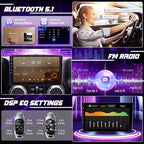 Leadfan Car Radio for Jeep Wrangler JK 2007-2018 Dodge RAM 1500 2500 3500 Wireless CarPlay Android Auto, 10.1inch Touch Screen for Dodge Grand Caravan Car Stereo GPS Navi Bluetooth FM SWC+Rear Camera