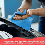 Shop Towels, 100 Pack Microfiber Towels for Cars, Microfiber Cleaning Cloths, Bulk Multipurpose Lint-Free Cleaning Rag for Mechanic Automotive Garage Office, 11.5"*11.5" Blue