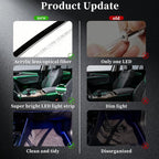 DIBMS Acrylic Car Interior LED Neon Strip Lights, USB Powered with APP Remote Control RGB Music Sync DIY Mode Ambient Lighting Kit for Vehicle Center Console Dashboard Decor