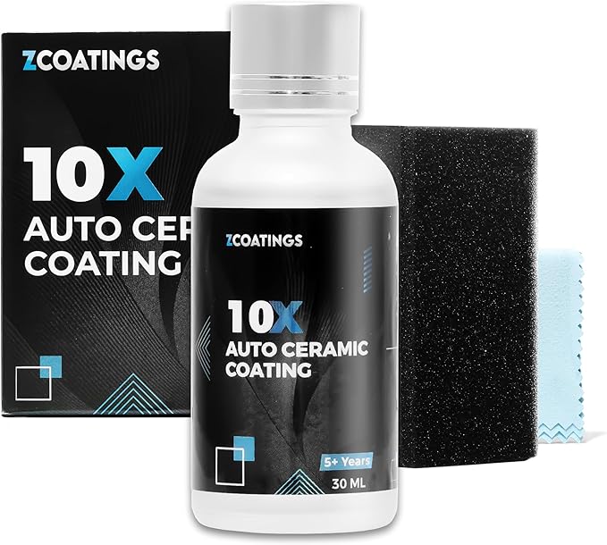 10X Ceramic Coating for Cars | 30ml SiO2 Nano Hydrophobic Formula | Protects Paint, Wheels & Trim | Professional Grade | Up to 5 Year Durability