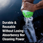 Eurow Detailer’s Preference Microfiber Car Wash Sponge for Auto Detailing, RV, Boat, Motorcycle, Double-Sided with Chenille and Scour Scrubber, Scratch-Free, Lint-Free, Super Absorbent, Reusable