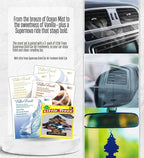 2x Web FilterFresh French Vanilla, Ocean Mist, and Cinnamon Scent Air Fresheners 0.8 oz Gel Bundle with Car Air Freshener – Attaches to HVAC Filters for Whole Home and Car Use – Gift Set (5 Items)