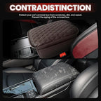 Upgraded Car Center Console Cover,Microfiber Leather Car Armrest Cover Cushion with 2 Storage Bags,Universal Car Armrest Storage Box Car Interior Accessories for Most Vehicles (Brown)