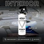 AquaClean INTERIOR Cleaner & Conditioner Spray | Car Truck Boat RV Off-Road | Cleans Conditions Protect Leather Vinyl Plastic Rubber | UV Shield Anti-Static Odor Eliminator Non-Toxic | USA Made | 16oz
