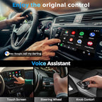 MMB Wireless Android Auto Adapter, 5.8GHZ WiFi, 5.3 Bluetooth, 3-5s Auto Connect, USB-C/USB-A/,Stable Control & No Delay, Compatible with Android 10+ Supports Car Original Control