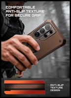 SUPCASE for Samsung Galaxy S26 Ultra Case with Stand, Military-Grade Drop Protection, Compatible with Wireless Charging/MagSafe, Built-in Screen Protector & Front Frame – UB Pro Mag, Brown