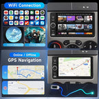 Car Stereo for Chevrolet Silverado Tahoe Suburban 2003-2006, for GMC Siera 2003-2007 Canyon, for Hummer H2 2003-2007 Wireless Carplay Android Auto,7'' Touch Scree Radio with GPS SWC Backup Camera