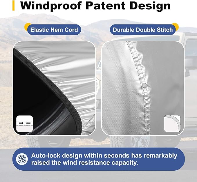 Explore Land Weatherproof Tire Covers 4 Pack Alumium Wheel Protector for Truck, SUV, Trailer, Camper, RV,S (Fits Diameter 29"-31.75"), Silver, Set of 4