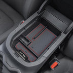 JDMCAR Center Console Tray Organizer Compatible with Toyota RAV4 Accessories 2019-2024 2025 and 2021-2025 RAV4 Prime, Armrest Insert Container ABS Material Secondary Storage Box-Red