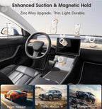 BOCLOUD 2026 Next-Gen Suction Cup Phone Mount Cute 360° Zinc Alloy 109 LBS Phone Stand Vacuum Magnetic Car Holder for MagSafe Strongest Accessories for iPhone 16 15 14... Android