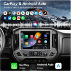13.1" QLED Car Radio Stereo Upgrade for Chevy Silverado & GMC Sierra 2014-2018, 8-Core Head Unit 4GB+64GB with CarPlay/Android Auto, 2K Touch Screen and 1080P Backup Camera (4+64 Silver)