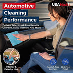 USANOOKS Microfiber Cleaning Cloth - Turq - 24Pcs (12.5x12.5 inch) High Performance - 1200 Washes, Ultra Absorbent Car Towel Traps Grime & Liquid for Streak-Free Mirror Shine - car Washing Cloth