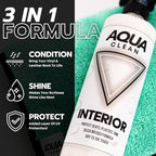 AquaClean INTERIOR Cleaner & Conditioner Spray | Car Truck Boat RV Off-Road | Cleans Conditions Protect Leather Vinyl Plastic Rubber | UV Shield Anti-Static Odor Eliminator Non-Toxic | USA Made | 16oz