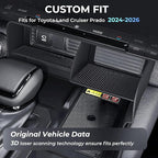 Center Console Organizer for Toyota Land Cruiser Prado 250 2026 2025 2024, Interior Accessories Storage Box Insert Tray for 2024-2026 Land Cruiser, Black
