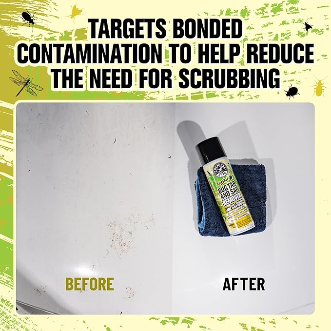 Chemical Guys Bug, Sap & Tar Remover, Fast Acting Pre Wash Cleaner for Cars, Trucks & SUVs, Removes Stuck On Residue, Road Film, Bug Splatter, Tree Sap, Grime, Spray, 2 Pack - 15 Fl Oz Each