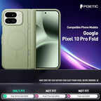 Poetic Revolution Flex Case for Google Pixel 10 Pro Fold, [Foldable Kickstand][Hinge Protection][MagSafe Compatible], Shockproof Slim Pixel 10 Pro Fold Cover with Built-in-Screen Protector, Green