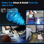 Professional Car Cleaning Gun - Tough Stain Remover for Auto Upholstery, Leak-Proof Multi-Purpose Air Pulse Detail Cleaner Kit, Air Compressor Compatible for Home & Vehicle Interior/Exterior