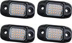 4 Pods Purple Rock Lights 24 LEDs Chips Waterproof Neon Trail Rig Lamp Underglow Light for Car Truck Motorcycle SUV ATV UTV