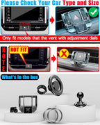 Phone Mount for Mag-Safe, Car Stand Holder, Only for (Toyota RAV4 2019 to 2024 Premium XLE, Adventure, TRD Off-Road, Limited, Hybrid XSE), Must with Adjustment Wheel, Otherwise Not Fit