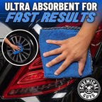 Chemical Guys Professional Grade Premium Microfiber Towels for Cars, Blue, 16" x 16", Ultra-Soft and Scratch-Free Car Detailing Cloths for Trucks, Motorcycles, and More - 12 Pack