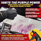 Carfidant Iron Ignitor - Iron Remover & Wheel Cleaner - Color-Changing Purple Decon Spray for Brake Dust, Rust, Fallout - Safe on Paint, Rims & Metal - Car Detailing - pH Neutral - 16oz