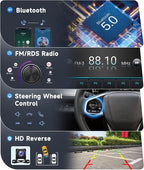 [8 CORE 4G+64G] Car Radio for Toyota Fortuner Hilux 2005-2014 with Wireless Carplay/Android Auto, 9.7 Inch Android 13 IPS Touch Screen Car Stereo, Bluetooth, GPS Navi, WiFi, SWC, DSP + Backup Camera
