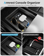 XINTUO Tesla Model Y Juniper 2025 2026 & Model 3 Highland 2024 2026 Center Console Organizer Tray [Slide Smoothly + Easy Installation] Cup Holder for Tesla Model Y Juniper Accessories