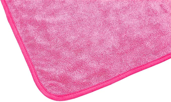 The Rag Company - Premium FTW Microfiber Cleaning Towels for Glass, Windows, Mirrors, Polished Surfaces - Streak-Free, Scratchless, 16" x16”, Pink, 3-Pack
