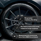 Blackline Car Care - Blackout Trim & Tire Dressing - Best Tire Shine No Sling Formula - Water Based Protection for Car Tires & Trim - Safe for Cars, Trucks, SUVs & More - 16 fl oz