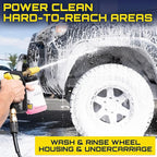 Foam King Short Pressure Washer Gun Handle, Snub Nose Power Washer with Swivel, 3/8" NPT Male & 1/4" Quick Connect, Foam Cannon Attachment for Car Wash, The Snubster for Easy Cleaning