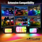 maXpeedingrods Rock Lights for Trucks, 8 Pods RGB Neon Light Kits 3D Lens 288 LEDs, High Bright with App Remote Control Music Mode, Waterproof Underglow Lights for Jeep Off-raod SUV Pickup Car 12V
