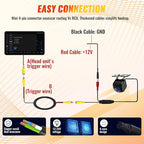 Ultra-Clear 1080P AHD Backup Camera - 170° Wide Angle Rear View Camera with Super Night Vision, IP69K Waterproof, 6-Layer Glass Lens, Universal Parking Camera for 12V Cars, Trucks, SUVs, RVs